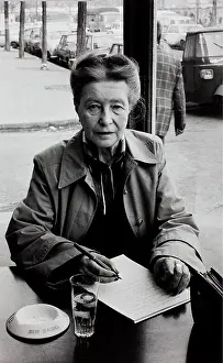 Feminists: French author and philosopher Simone de Beauvoir