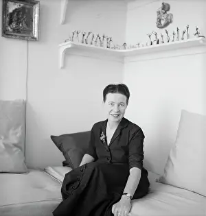 Feminists: French author and philosopher Simone de Beauvoir