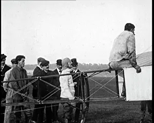 Pegoud: French Aviator Adolphe Pegoud Standing By His