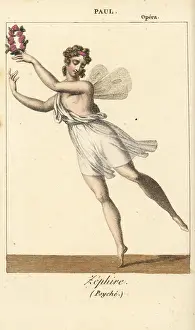 Almanach: French ballet dancer Paul as Zephyr in Psyche