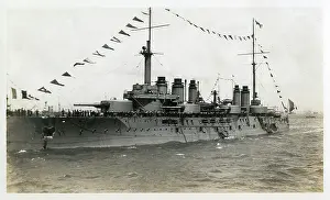 Spithead: French battleship Danton at Coronation Review, Spithead