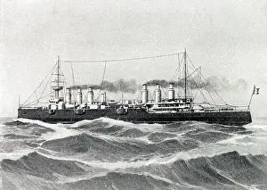Funnels: French battleship, Jeanne d'Arc