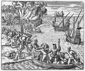 Pillage: French burn a Cuban town