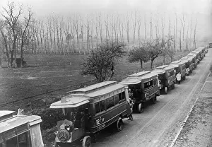 Taxis: French buses during the battle of the Marne, 1914