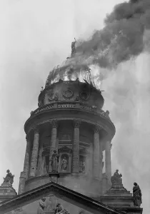 Gendarmenmarkt: French Cathedral after an American air attack, 1944