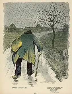Chemineau: FRENCH CHEMINEAU IN RAIN