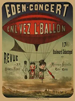 Navigating: French circus poster shows two performers in the