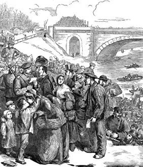 Sevres: French Civilians going into the Prussian Lines for Bread