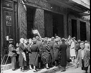 Queueing: French Civilians Queueing For Food