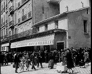 Queueing: French Civilians Queueing For Food