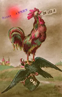 Crossbones: French Cockerel proudly defeating the German Black Eagle