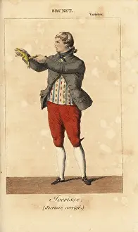 Almanach: French comic actor Brunet as Jocrisse in Jocrisse