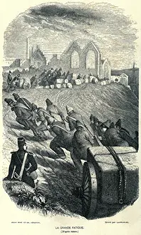 Enslavement: French convicts at hard labor, ca. 1840s.?