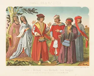 Xve Siecle: French costumes, end of the 15th century