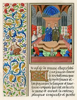 1390: FRENCH COURT SCENE 14TH