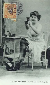 Lodgings: French erotic postcard