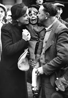 Parting: French family in Paris, 1937