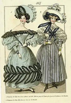 Ribbons: French fashion plate -- two women