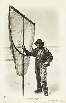 Treport: French Fisherman with large net