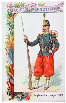 Biscuits: French Foreign Legion, soldier for Pernot Biscuits 1860