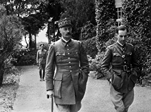 Konigstein: French General Giraud, during his daily walk as