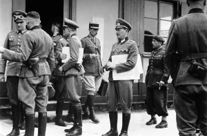 Maes: French and German officers in capitulation negotiations