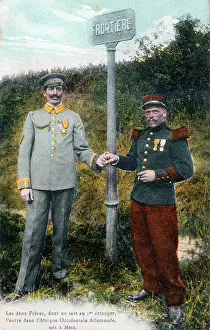 Scramble: French and German Soldiers meet at the border