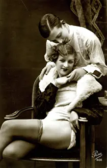 Suggestive: French glamour postcard