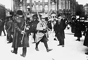 Reparations: French guard in Frankfurt, 1923