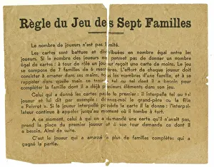 Instructions: French Happy Families - rules and instructions