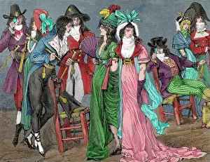 Bourgeois: French history. First Empire (1804-1820). Dressed as bourgeo
