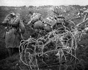 Eparges: French infantry advancing in Woeuvre