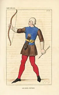 Florilegius Collection: French infantry archer, 13th century