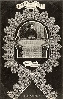 Large Scale: French Lacemaker working on a large-scale piece