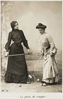 Mallets: Two French Ladies playing Croquet