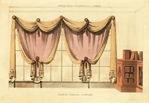 Regency Era: French library curtains, 1812