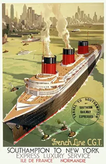 Normandie: French Line CGT Poster