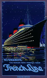 Normandie: French Line Normandie poster