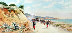 Chasseurs: French Line Regiment patrolling a Mediterranean road