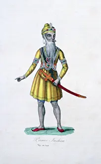 Caste: French lithograph of high caste Brahmin man in