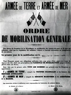 Enlisted: French mobilisation poster, WW1