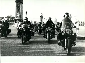 Motorcyclists: French Motorcyclists Leaving for the Pyramids of Egypt