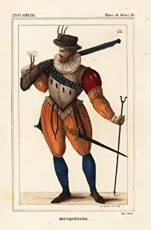Gaignieres: French musketeer, 1586