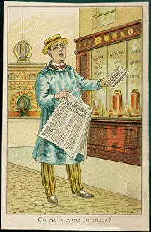 Newsboy: FRENCH NEWSBOY 19C