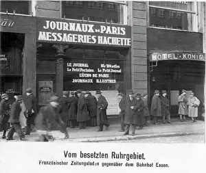 Essen: French newspaper shop in Essen, 1923