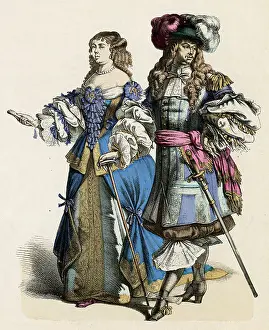 Lavishly: French Noble Pair 1680