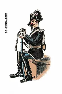 Gendarme: French Occupations card series game 1890s