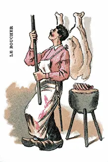 Cuts: French Occupations card series game 1890s