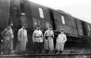 Frenchmen: French occupy the Ruhr area: train derailed