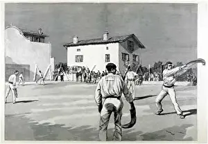Pelota: FRENCH PELOTA GAME 1899